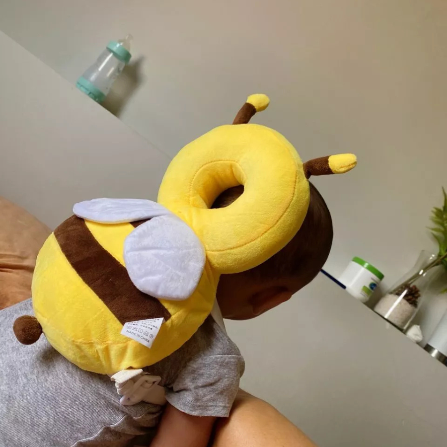 Mochila Protetora de cabeça - A segurança macia e fofa pro seu bebê!