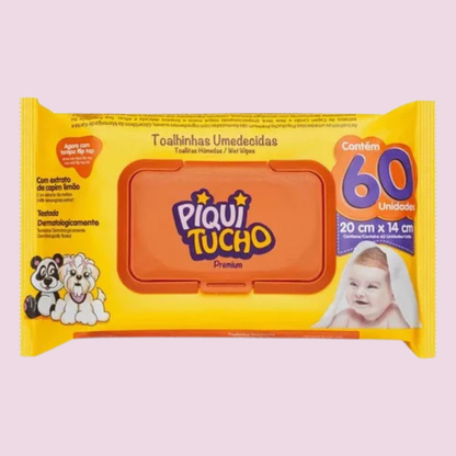 180 toalhas umedecidas Piquitucho - Toque perfumado e macio