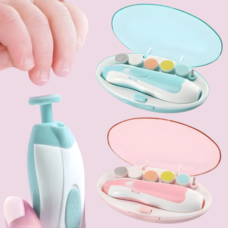 Kit Unha de Anjo — Aparador Elétrico Suave para o Cuidado do Seu Bebê