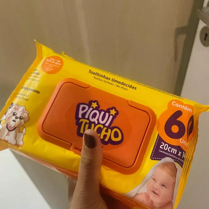180 toalhas umedecidas Piquitucho - Toque perfumado e macio